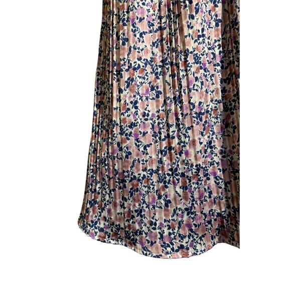 Lulus Express Yourself Blush Pink Floral Print Satin Babydoll Dress Size Large L - Picture 7 of 16